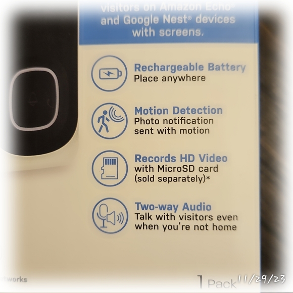 Feit Electric Smart Wired Smart Video Doorbell in White - Picture 9 of 9